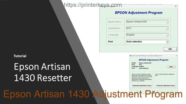 Epson Artisan 1430 Adjustment Program