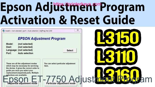 Epson ET-7750 Adjustment Program