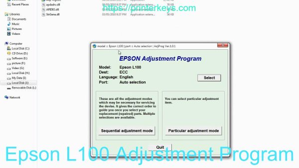 Epson L100 Adjustment Program