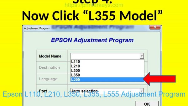 Epson L110, L210, L350, L355, L555 Adjustment Program