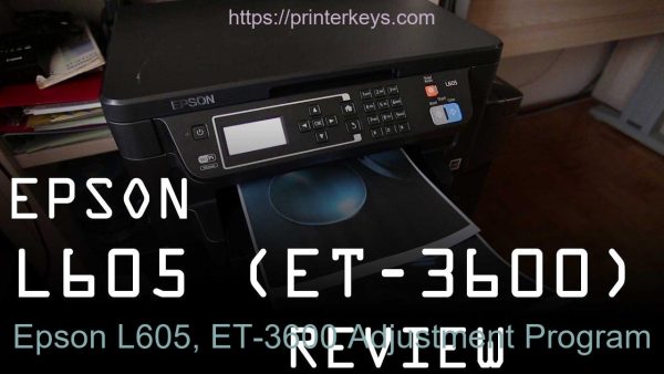 Epson L605, ET-3600 Adjustment Program