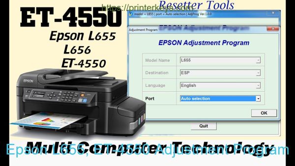 Epson L655, ET-4550 Adjustment Program