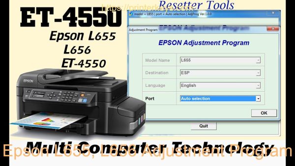 Epson L655, L656 Adjustment Program