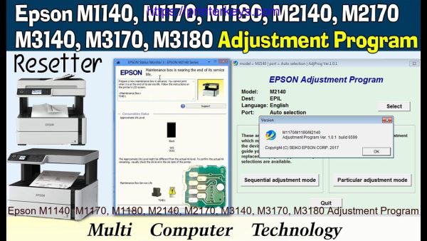 Epson M1140, M1170, M1180, M2140, M2170, M3140, M3170, M3180 Adjustment Program