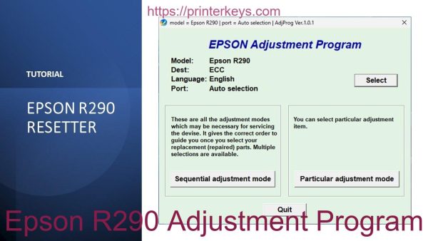 Epson R290 Adjustment Program