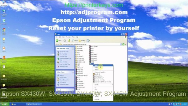 Epson SX430W, SX435W, SX440W, SX445W Adjustment Program