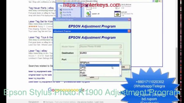 Epson Stylus Photo R1900 Adjustment Program