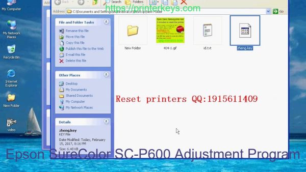 Epson SureColor SC-P600 Adjustment Program