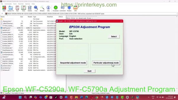 Epson WF-C5290a, WF-C5790a Adjustment Program