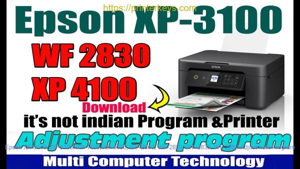 Epson XP-3100, XP-3105, XP-4100, XP-4105, WF-2810, WF-2830, WF-2835, WF-2850 Adjustment Program